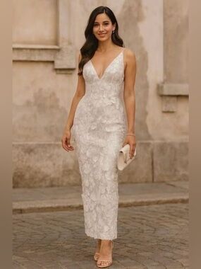 Helsi Norah silver sequin gown